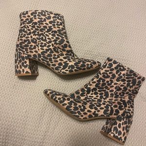 Urban Outfitters Leopard Print Ankle Boot